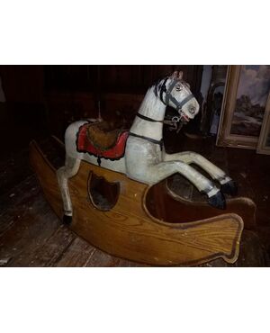 Wooden rocking horse of Val Gardena     