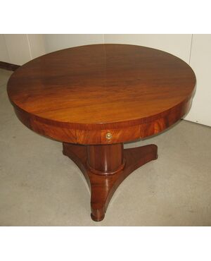 Antique round table. Early 1800s, Empire.     