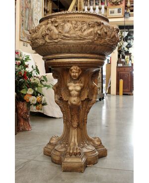 Holy water stoup in Signa terracotta (period: 19th century)