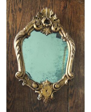 Small carved mirror, meas. 45 x 29 cm