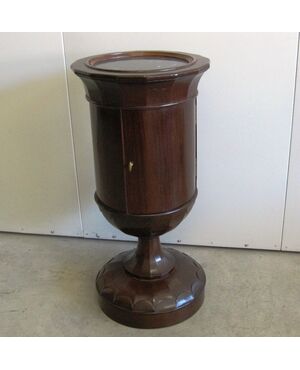 Vintage Empire style mahogany bedside table / cabinet     