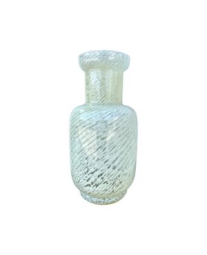 Murano glass vase with combed spiral motifs.     