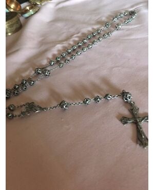 Rosary in silver filigree
