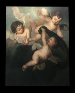 Scuola italiana del XVIII secolo - Gloria degli angeli monumentale