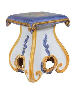 Tuscan ceramic stool     