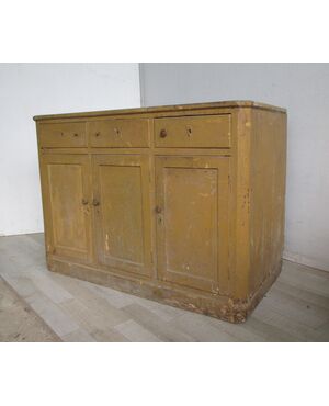 Rustic sideboard in lacquered fir and cherry - counter - buffet - late 19th century     