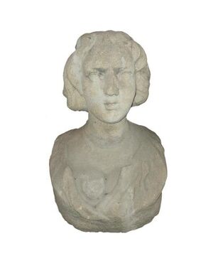 Serena stone sculpture depicting a bust of Constanza Bonarelli     