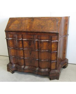Antique shaped chest of drawers with flap door. Early 1900s     