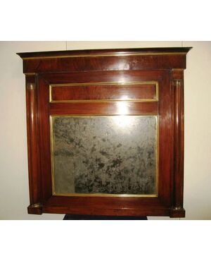 Antique mirror / fireplace. Empire period early 19th century.     