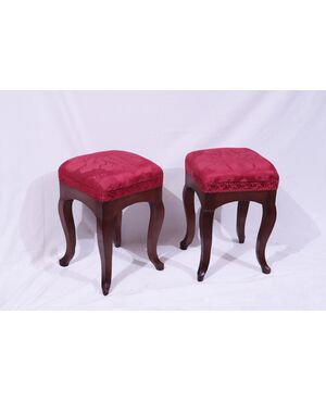 Pair of stools, Tuscany, Louis XV     