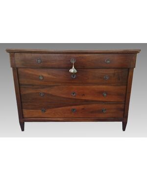 Chest of drawers Transition Directoire-Emilian Empire in walnut     