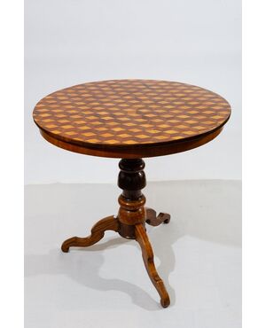 Antico tavolino intarsiato ROLO - rif. M/1940 -