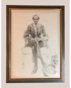 Antonio Agudo (1946) - Magnificent royal portrait of Juan Carlos I.