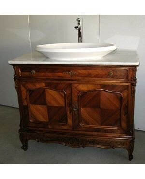 Code 0075-Mobile Toilet Bathroom with sink walnut early 1900
