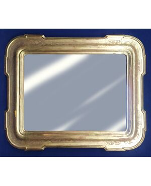 Large tray mirror in gilded wood - Italy 19th century     