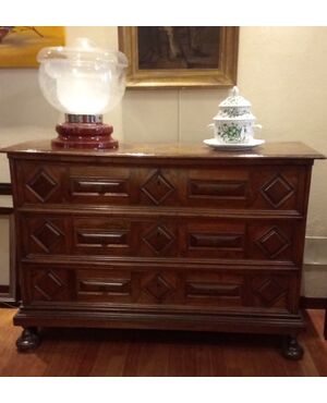Chest of drawers with three drawers in w...