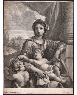 Alexis LOIR (Paris 1640 - 1713) "Madonna...