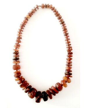 An Antique Tribal Amber Necklace . Baluc...