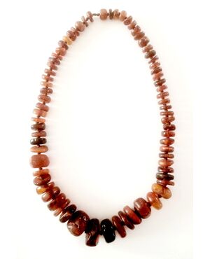 An Antique Tribal Amber Necklace. Baluch...