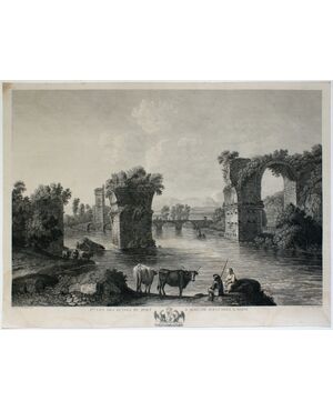 “1ere vue des ruines du Pont d'Auguste