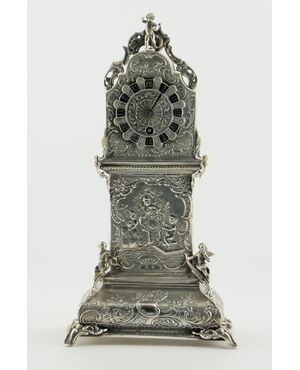 Antico orologio in argento XIX Germania