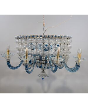 Ancient large Murano blown glass chandelier     