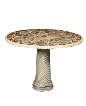 Coffee table with Scagliola top     