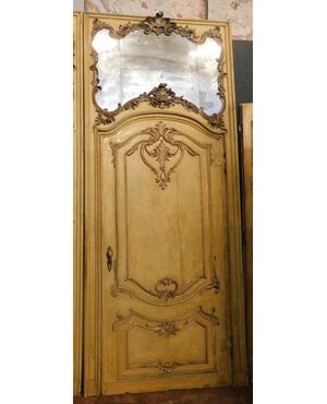 pts690 - n. 4 lacquered baroque doors, measuring max cm 136/120 xh 315/318     