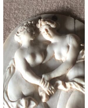 Small bas-relief in neoclassical ivory