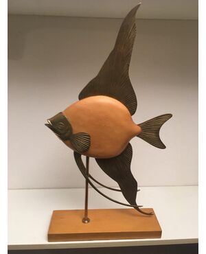 wood fish sculpture