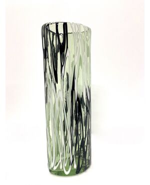 Murano Vase - Black and White     