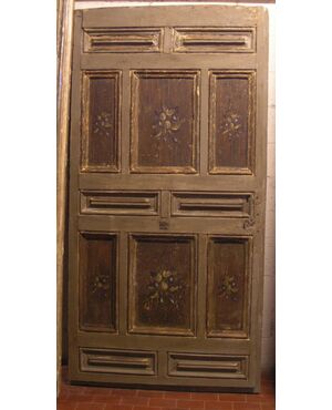 ptl354 lacquered door, period &#39;600, meas. cm 110 xh 216, thickness. 5.5 cm     