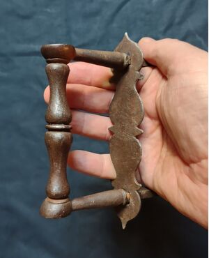 Beautiful 17th century forged iron door handle