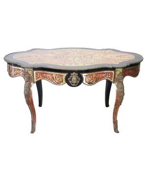 Majestic table Antique desk in Boulle style Napoleon III century XIX century PRICE NEGOTIABLE     