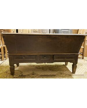 arm133 - wooden sideboard with three drawers, measuring cm l 152 xh 81 x d. 65     