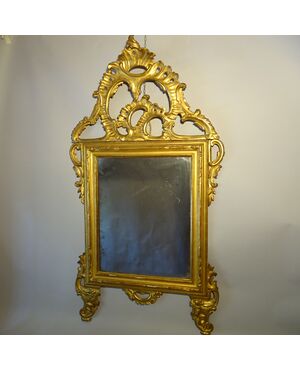 Specchiera in legno dorato XVIII secolo