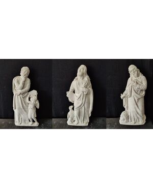 Spettacolare trittico di Bassorilievi in marmo di Carrara - San Luca, Giovanni e Marco - H 48 cm - Venezia - Periodo '700