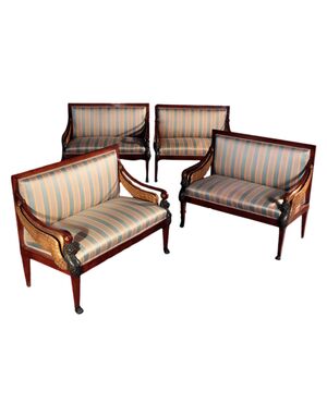 Four sofas, Lombard-Venetian, first quarter of the 19th century     