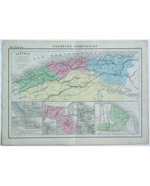 Colonies Francaises 1861 Atlas Delamarche