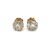 Retro 3.70 Carats Old Mine Cut Diamond Cluster Stud Earrings