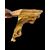 Mensola angolare in legno e foglia oro con motivi rocaille e iniziali entro scudo.