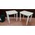 4 armchairs + 2 lacquered tables in Loui...