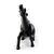 A. Barbaro - Scultura di cavallo in vetro nero di murano