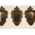 Quattro applique ventole in legno scolpito e dorato, stile Luigi XV, Torino, XIX secolo