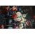 Michele Antonio Rapos, Natura morta con vaso di fiori, pesche e un cesto d’uva in un giardino di rose, Già collezione Giuseppe Rossi, XVIII secolo, olio su tela