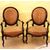 Antique pair of Louis Philippe rosewood armchairs - period 800     