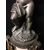 Spettacolare coppia di Candelieri Liberty in Antimonio con inserti in Carrara - H 60 cm - Venezia