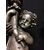 Spettacolare coppia di Candelieri Liberty in Antimonio con inserti in Carrara - H 60 cm - Venezia