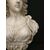 Scultura - Elegante Busto Femminile - Marmo di Carrara - H 57 cm - Francia