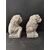 Deliziosa coppia di Leoncini veneziani - H 27 cm - Marmo d'Istria - 18°/19° secolo - Venezia